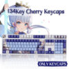 Kamisato Ayaka keycap blue keyboard cover Cherry all keys - Image 3